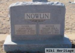 Sallie Iola Mcintyre Nowlin