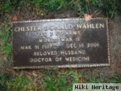 Dr Chester Donald Wahlen