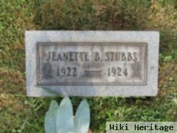 Jeanette B Stubbs