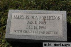 Mary Rhoda Robertson