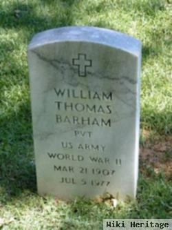 Pvt William Thomas Barham