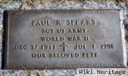 Sgt Paul R. "pete" Spears