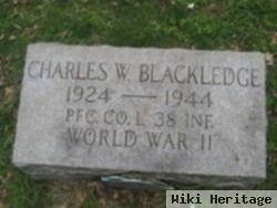 Pfc Charles W Blackledge