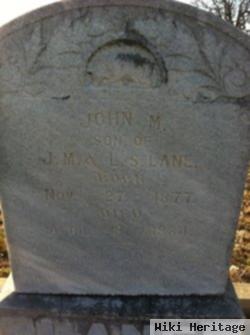 John Madison "johnnie" Lane, Iii