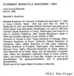 Marietta Aletha Storment Buechner