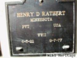 Henry D Rathert, Jr