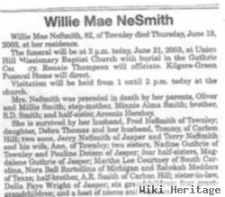 Willie Mae Smith Nesmith