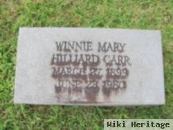 Winnie Mary Hilliard Carr