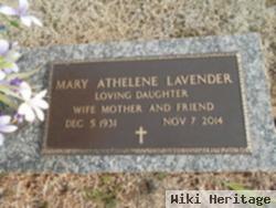 Mary Athlene "lena" Lavender