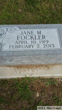 Jane M Fockler