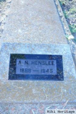 Allen Nethery "a.n." Henslee