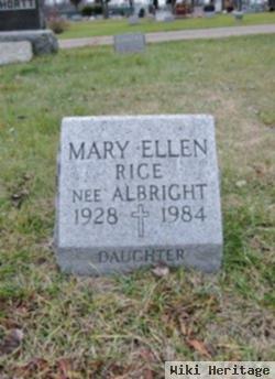 Mary Ellen Albright Rice