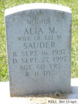 Alta M Sauder