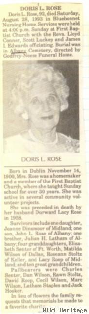 Doris Latham Rose