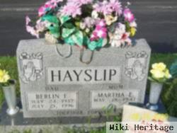 Martha E Hayslip