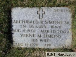 Archibald B Simons, Sr