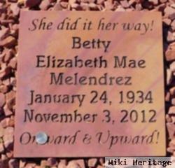 Elizabeth Mae "betty" Melendrez