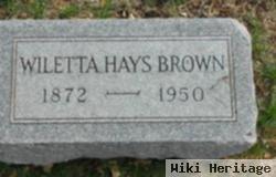 Wiletta Hays Brown