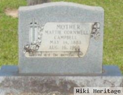Martha Elizabeth "mattie" Cornwell Campbell