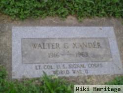 Walter G. "buddy" Xander