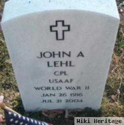 John A Lehl