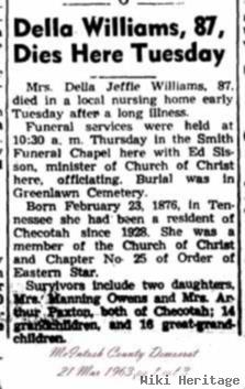 Della Jeffie Adams Williams