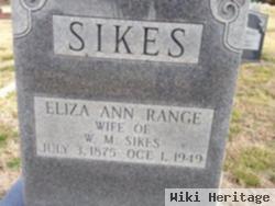 Eliza Ann Range Sikes