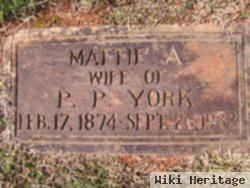 Martha Ann "mattie" York