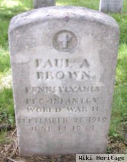 Pfc Paul Arthur Brown