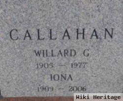 Willard G Callahan