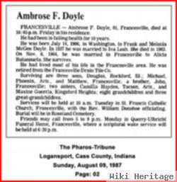 Ambrose F Doyle