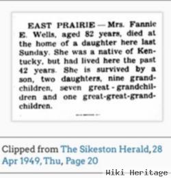 Missouria Frances "fannie" Bone Wells