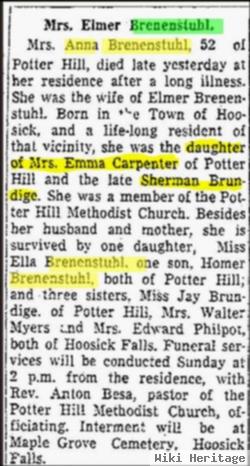 Emma A Haviland Brundige Carpenter