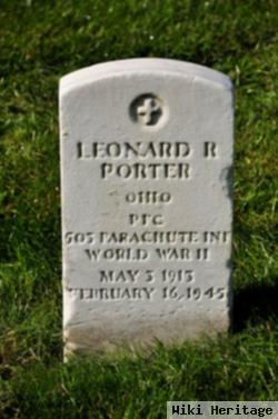 Pfc Leonard R Porter