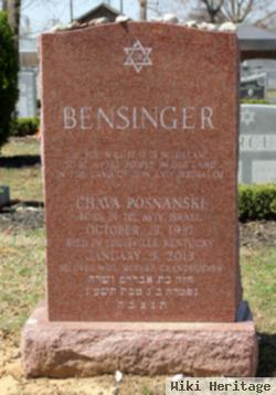 Chava Posnanski Bensinger