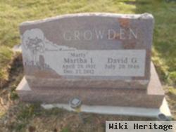 Martha I "marty" Negley Growden