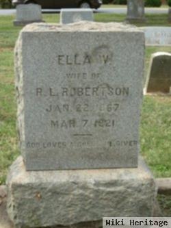 Ella W Robertson