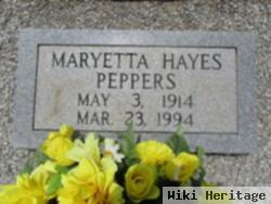 Maryetta Hayes Peppers