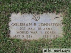 Sgt Coleman R. Johnston