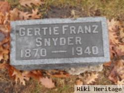 Gertrude "gertie" Franz Snyder