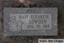 Mary Elizabeth Lowden