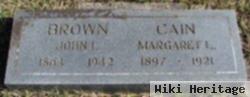 Margaret Louise ""maggie" "peggy"" Brown Cain