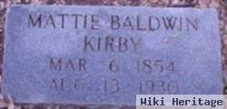 Martha Nancy "mattie" Baldwin Kirby