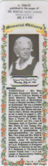 Mary Elizabeth Kuykendall Broom