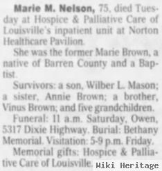 Mary Marie Brown Nelson