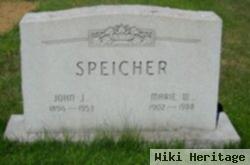 John J Speicher, Sr