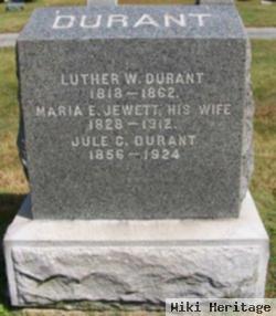 Luther W Durant