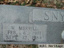 Wilfred Merrill Snyder