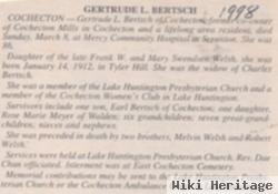 Gertrude L. Welsh Bertsch