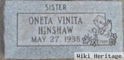 Oneta Vinita Hinshaw